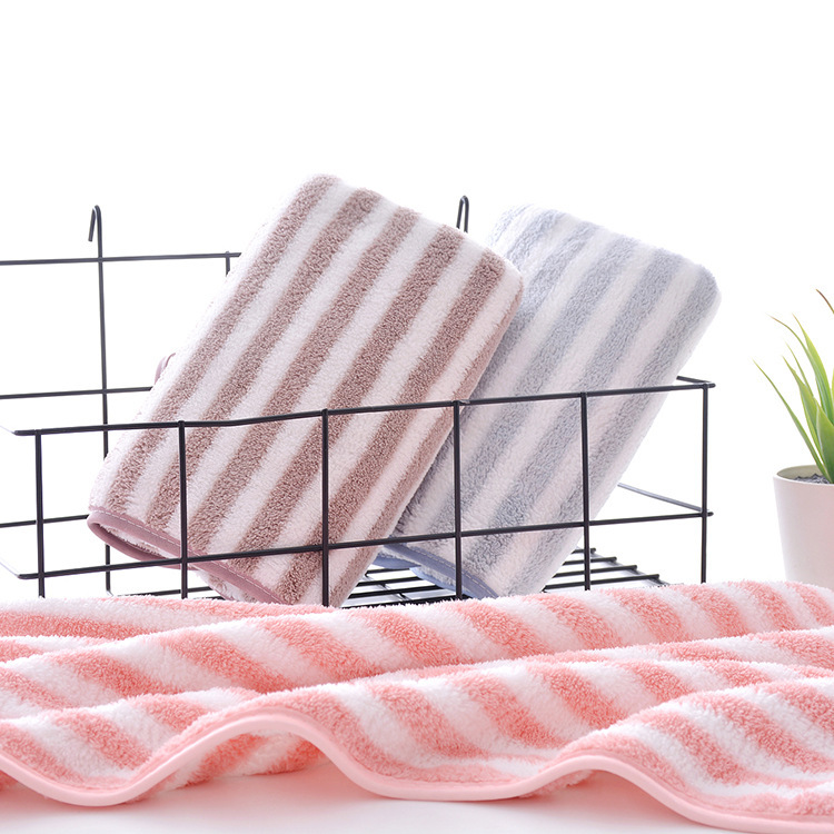Warp knitted coral fleece towel thin towel soft absorbent fiber wholesale thick gift logo face towel
