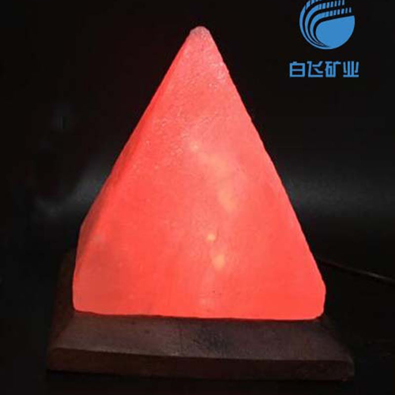 Fábrica de comercio exterior al por mayor lámpara de sal en forma de pirámide lámpara de sal USB Lámpara de sal de cristal colorido color cambiante luz de la noche multi-forma