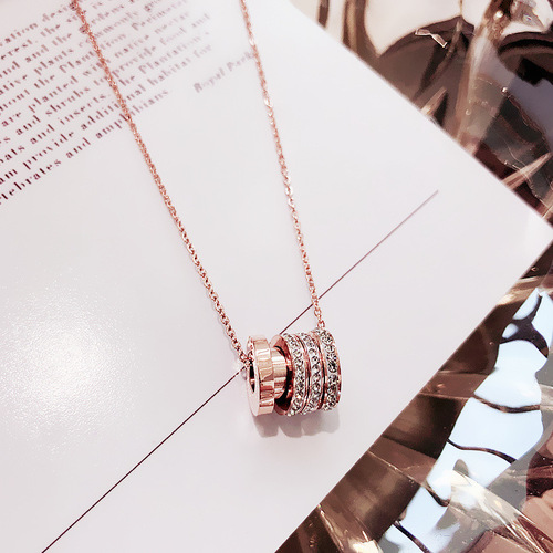 Korean style simple and versatile titanium steel bracelet and necklace set for women, Internet celebrity, non-fading, fresh jewelry for students and trendy people
