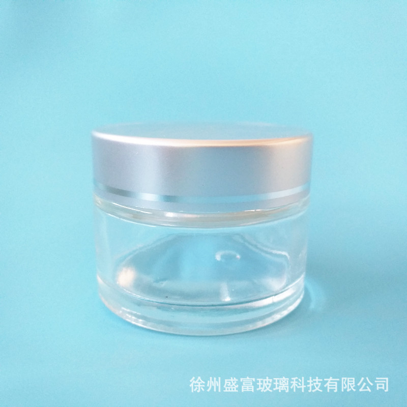 厂家直销 5克透明膏霜瓶玻璃 10克眼霜瓶 20克面霜瓶50克化妆品瓶