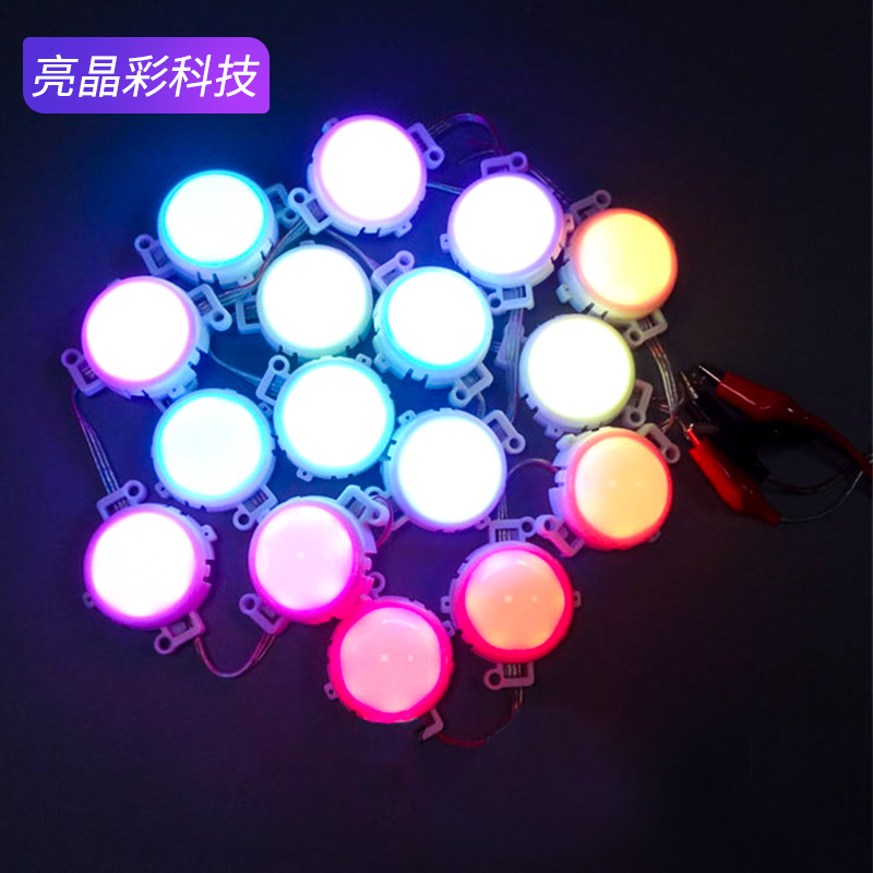 Fuente de luz puntual a todo color de 5CM Control externo DMX512 píxeles Marquesina RGB iluminación exterior contorno de edificio decoración de borde