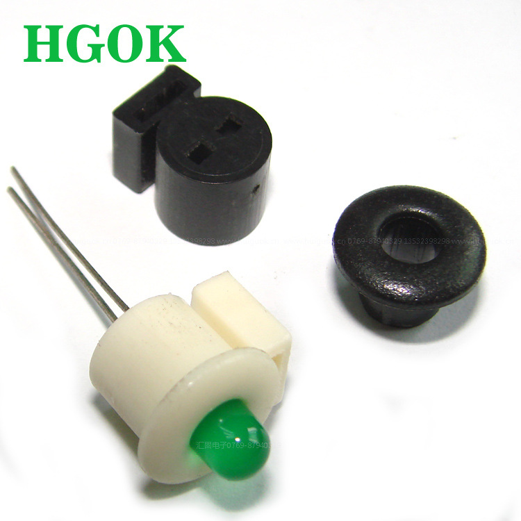 LED5A2热水器灯座LED灯套间隔柱隔离柱两件套5mm灯套