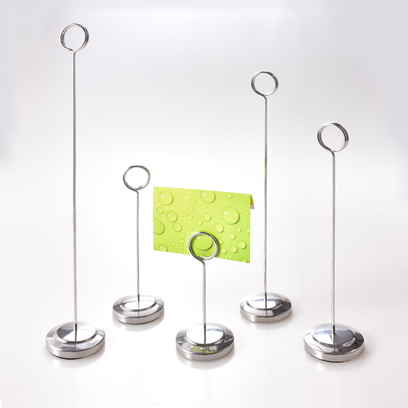 Boda Hotel banquete restaurante Acero inoxidable menú titular vertical autoservicio menú Tabla titular de la tarjeta suministro directo de fábrica