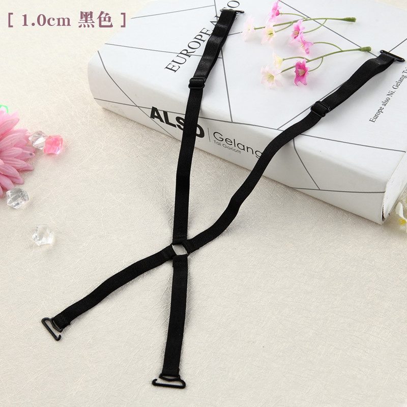 0-type buckle beauty back cross underwear shoulder strap adjustable invisible bra shoulder strap sexy off-shoulder transparent shoulder strap