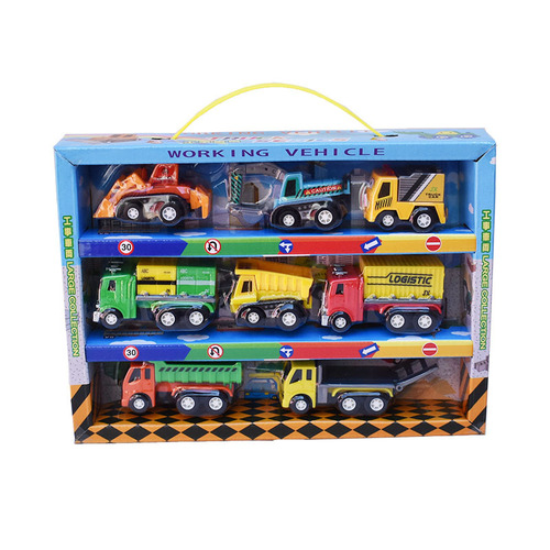 Mini Car Toy Set Gliding Toy Car Little Q Pull-out Toy Car Pocket Car Combo Set