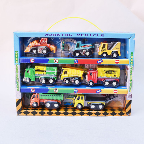 Mini Car Toy Set Gliding Toy Car Little Q Pull-out Toy Car Pocket Car Combo Set