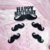 Baked cake decorative handsome beard small man 插 plug -in birthday party dessert table dressing supplies