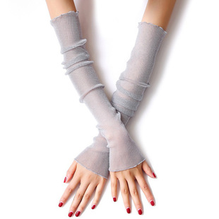 Outdoor Sun Protection Gloves Lace Sun Protection Sleeves Summer Sleeves Korean Silver Silk Leg Sleeves Riding Fishing Sun Protection Sleeves