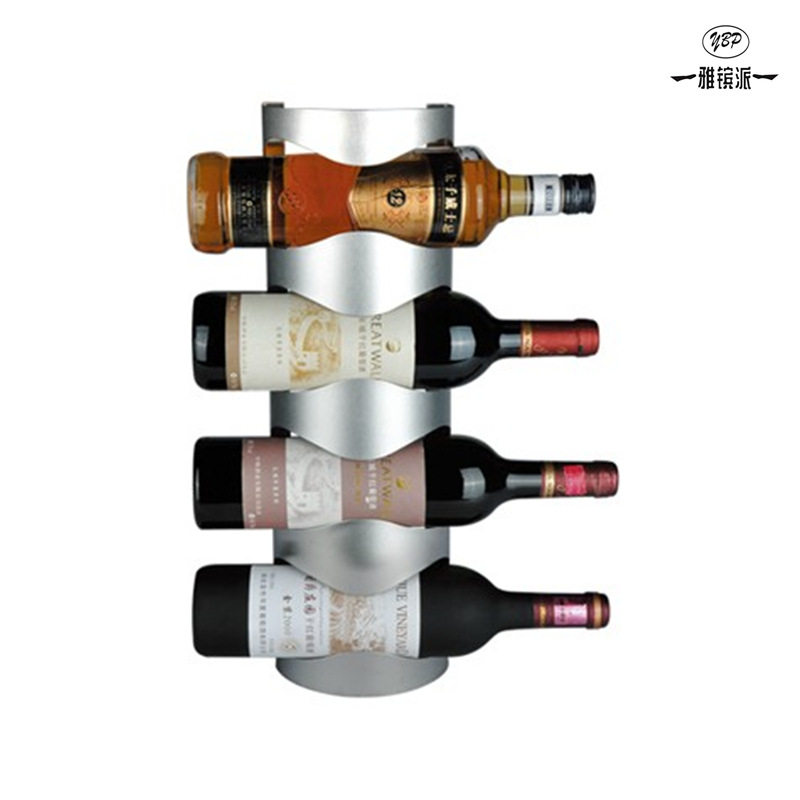 Estante del vino de acero inoxidable colgando estante de la botella de vino montado en la pared decoración del estante del vino simple sostenedor de la botella de vino