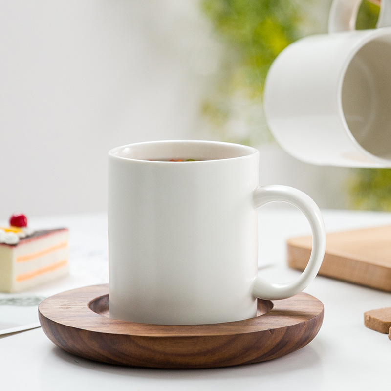 Taza de marca clásica Taza de cerámica Taza de café Taza de impresión de agua LOGO grabado