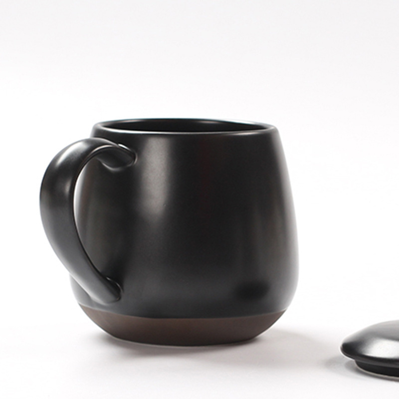Tazas negras originales grandes tazas de café tazas de cerámica tazas con tazas de agua tazas personales LOGO tallado