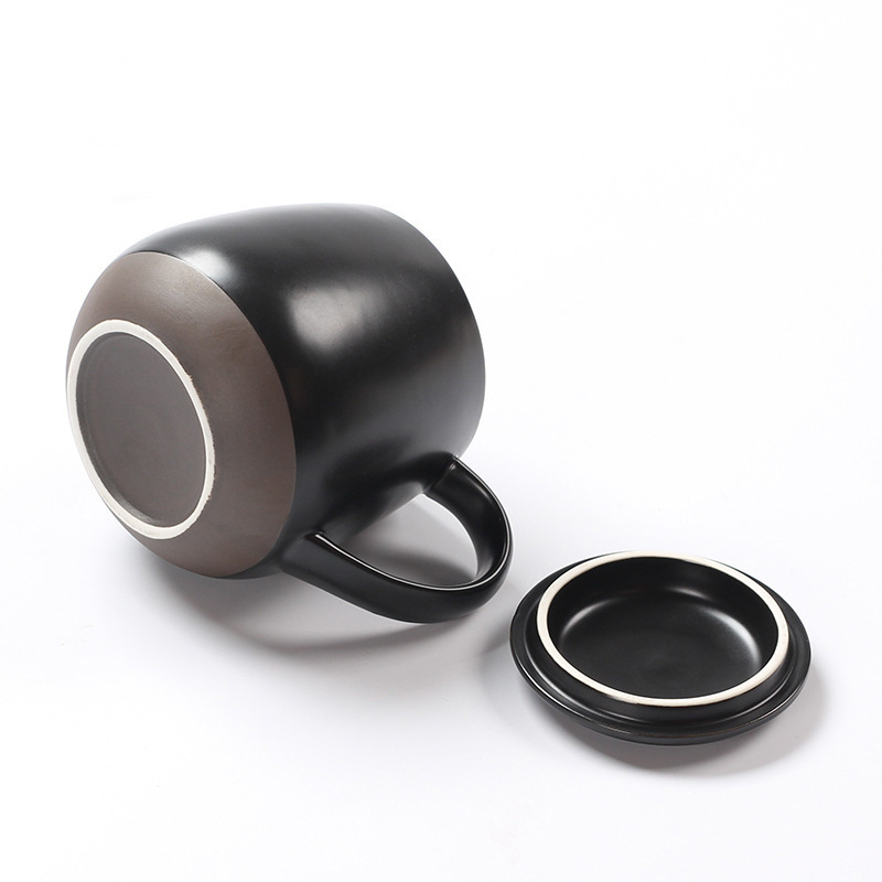 Tazas negras originales grandes tazas de café tazas de cerámica tazas con tazas de agua tazas personales LOGO tallado