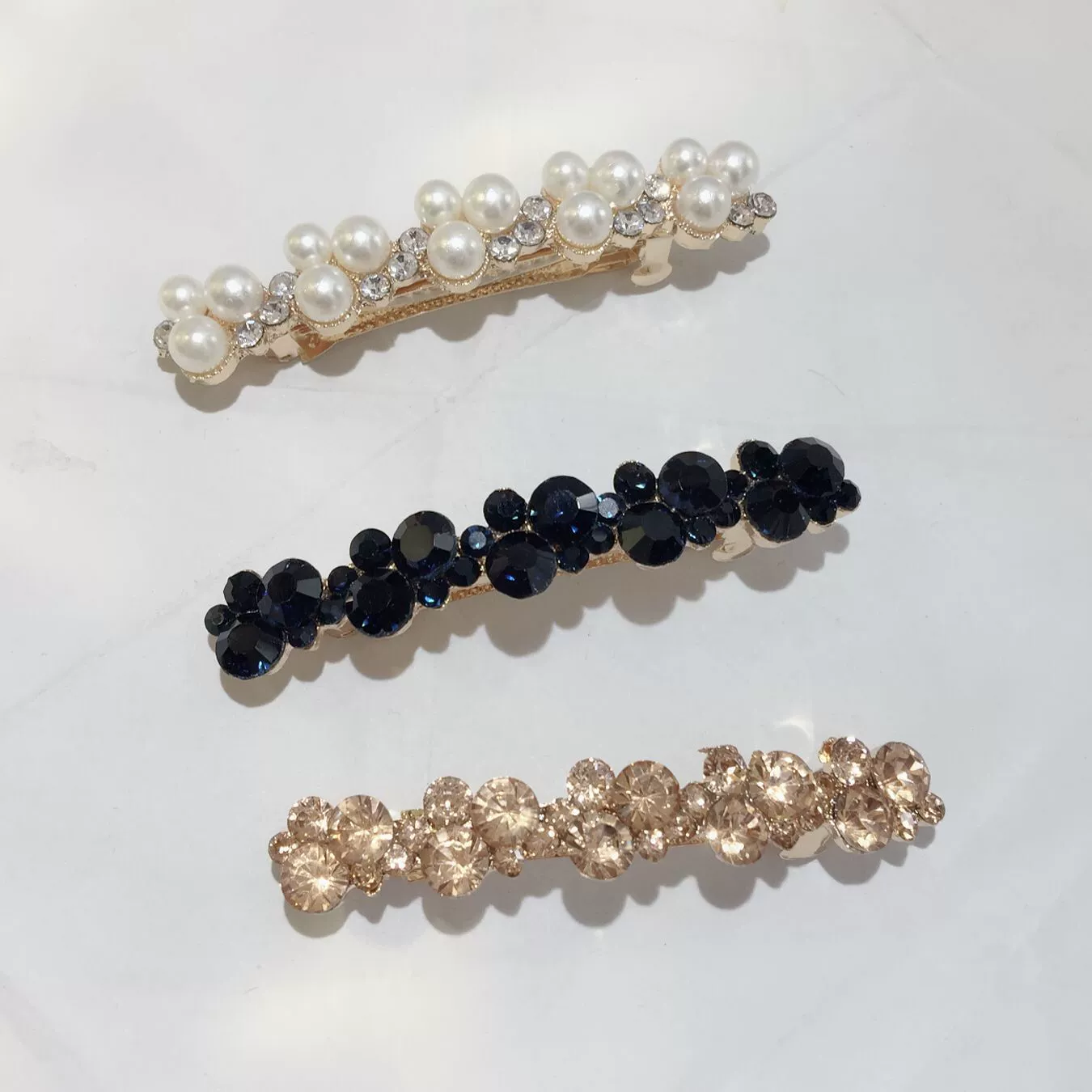 Hairgrip pearl, bangs, Korean style