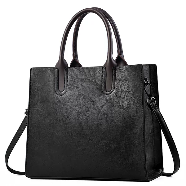 【Shichen Women's Bags】Vintage Embossed Vertical Tote Bag Business Commuter Handbag Crossbody Briefcase Women's Bag Wholesale