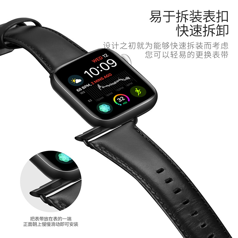DUXDUCIS al por mayor correa de cuero nativa aplicable Apple iWatch universal Apple reloj Correa modelo de negocio image 4