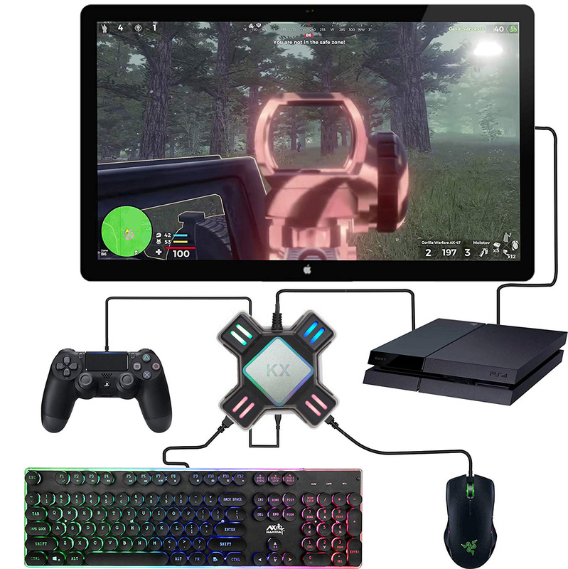 Kx Keyboard and Mouse Converter Adapts to Switch/Xboxone/Ps5/Ps4/Ps3 Host Conversion Box Game Accessories Kx Keyboard and Mouse Converter Adapts to Switch/Xboxone/Ps5/Ps4/Ps3 Host Conversion Box Game Accessories