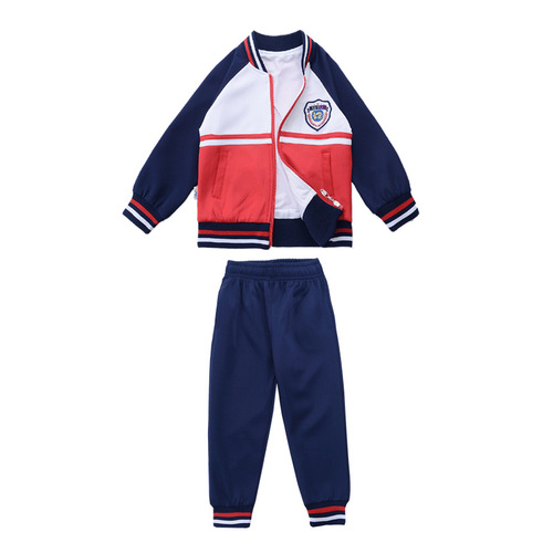 School uniform sets, class uniforms, elementary school sportswear—short-sleeved, summer new styles, trendy kindergarten outfits available for factory wholesale.