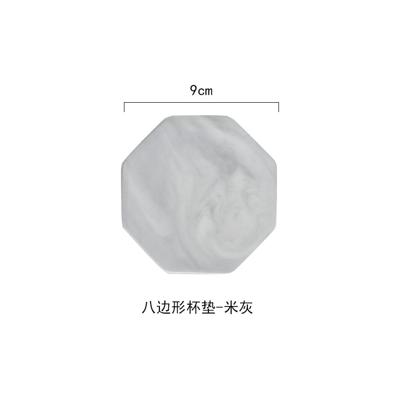 Nórdico ins marblado montaña creativa cerámica galvanoplastia mármol montaña con bandeja de té estera de corcho