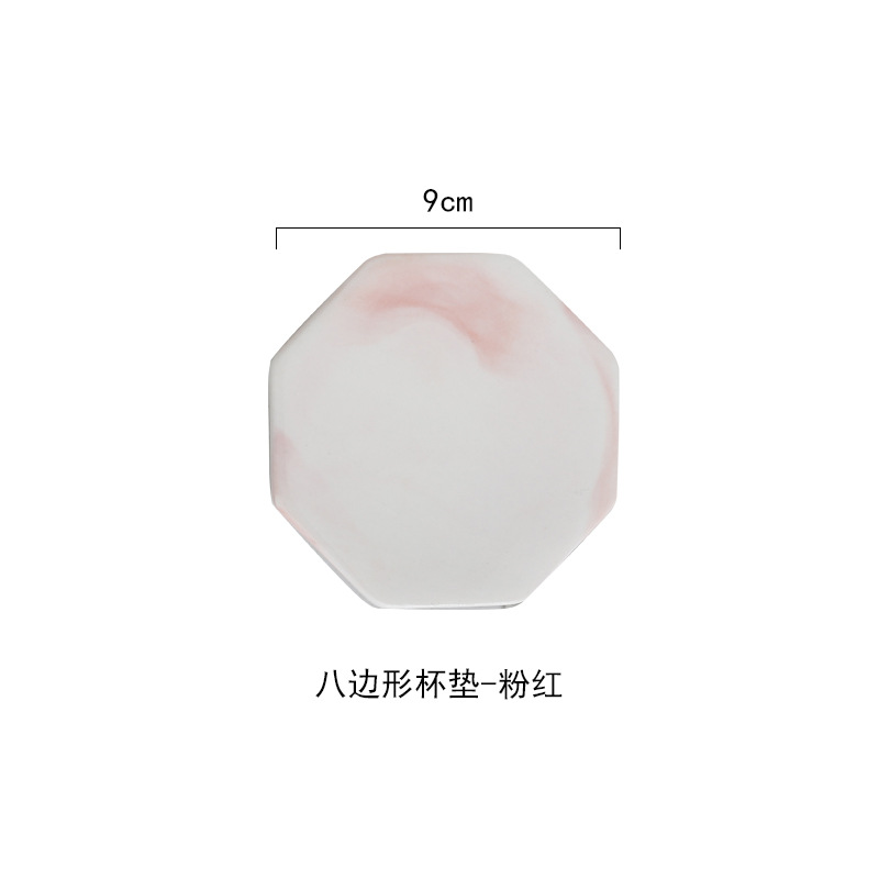 Nórdico ins marblado montaña creativa cerámica galvanoplastia mármol montaña con bandeja de té estera de corcho