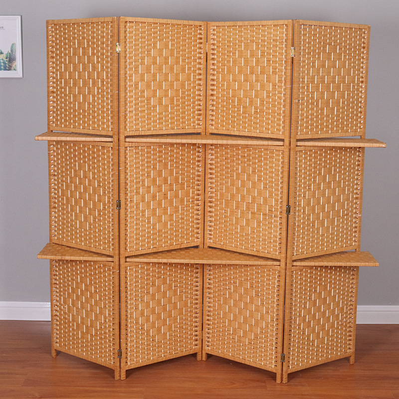 New Chinese-Style Entry-Level Solid Wood Stackable Living Room and Bedroom Paper Screen Partition for Entrance, Hotel, and School Storage