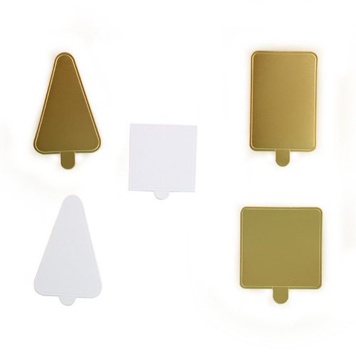 Wholesale factory price four-inch birthday cake, sliced and diced golden triangle mousse cake, 50 disposable bases included