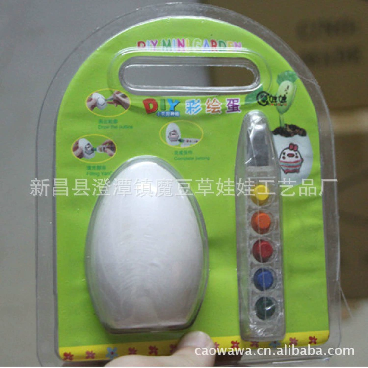 Травяная кукла с ручной росписью Волшебное яйцо Волшебная фасоль Мини-растение творческий подарок на день рождения посадка зеленого цветочного горшка