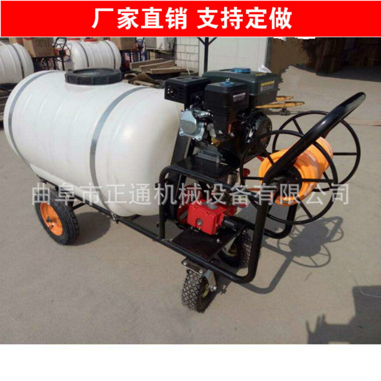 杀虫除草打药喷雾机 四轮推车打药机 拉管作业高压喷枪农田打药机
