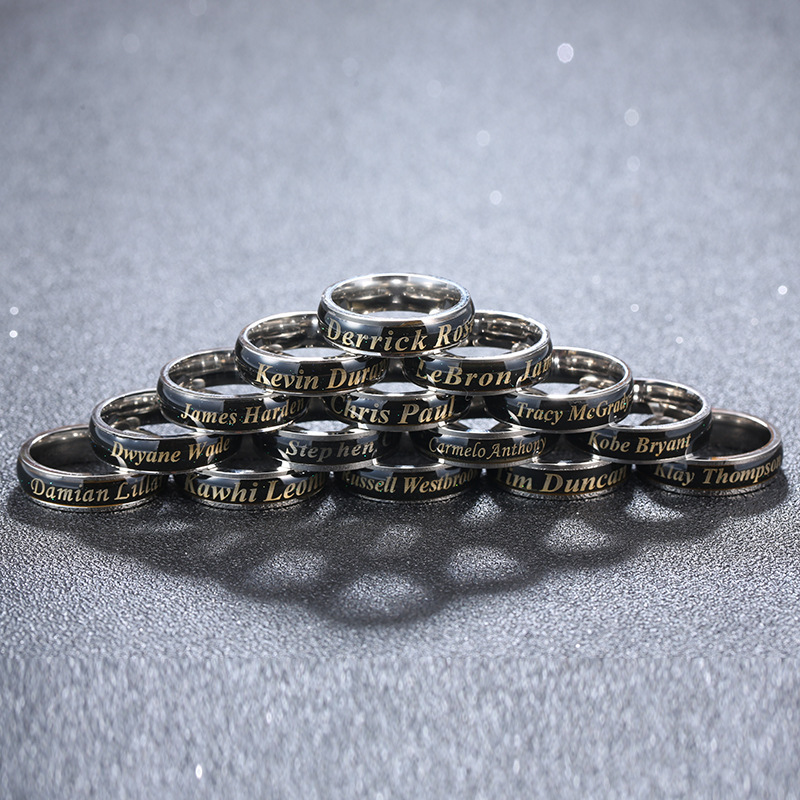 Color Changing Ring Kobe James Curry Durant Basketball Star Signature Ring Temperature Sensitive Color Changing Titanium Steel Necklace Color Changing Ring Kobe James Curry Durant Basketball Star Signature Ring Temperature Sensitive Color Changing Titanium Steel Necklace