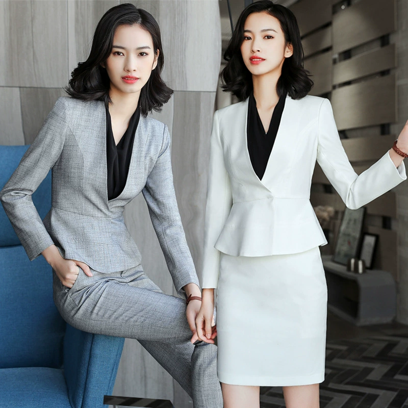 Весенне-осенняя Деловая одежда, женский костюм, женское модное платье для интервью, женский костюм OL, рабочая одежда, корейский Повседневный костюм