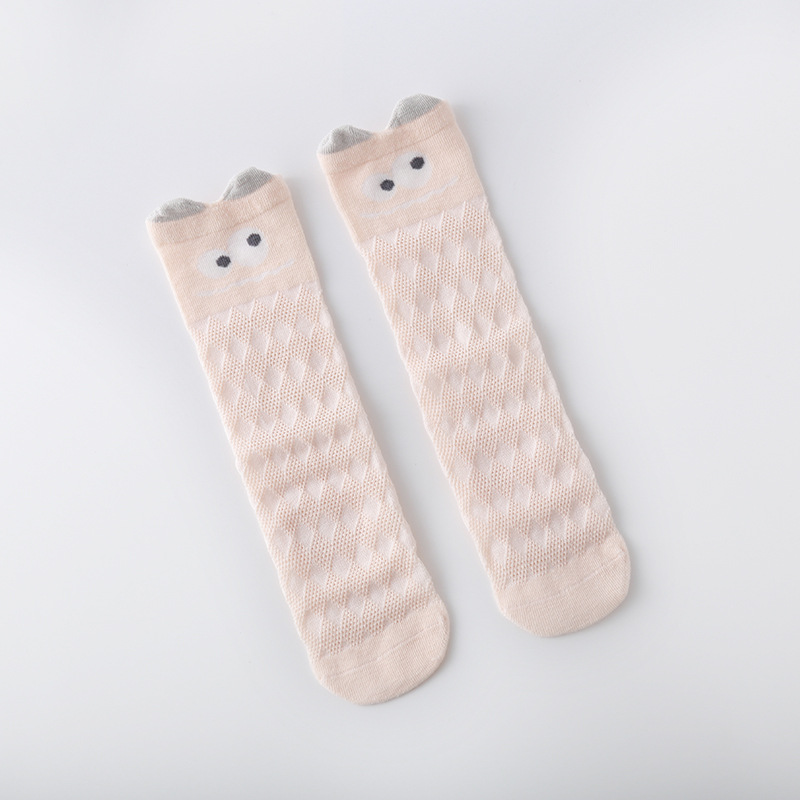 Medias para bebés boca suelta sin hueso primavera y verano calcetines para niños delgados bebé recién nacido sobre la rodilla calcetines de malla de algodón peinado