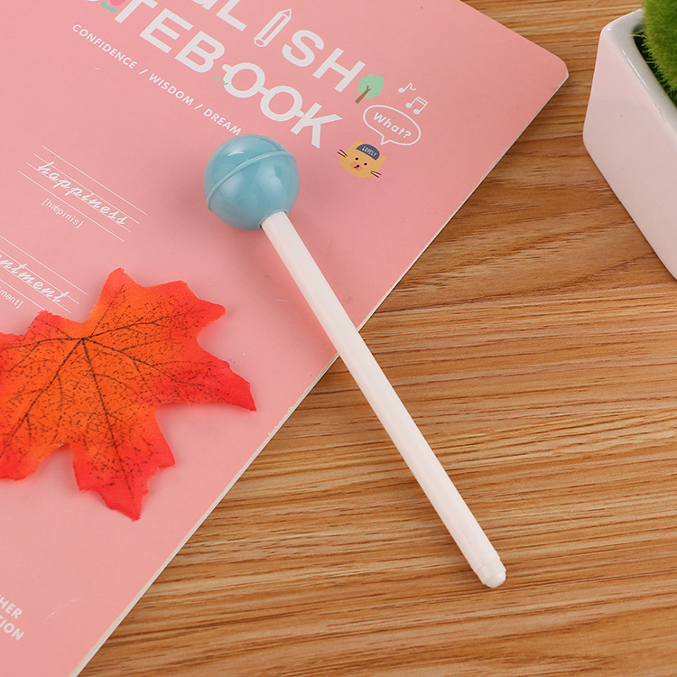 Creativo Lollipop pluma de gel lindo estudiante papelería dibujos animados pluma de agua de alta calidad Oficina firma pluma ventas directas de fábrica