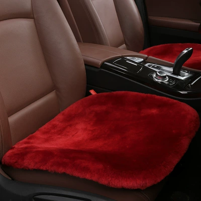 Front Seat Cushion Thickened Warm — Seat cushion, seat cover - burgundy-4949cm