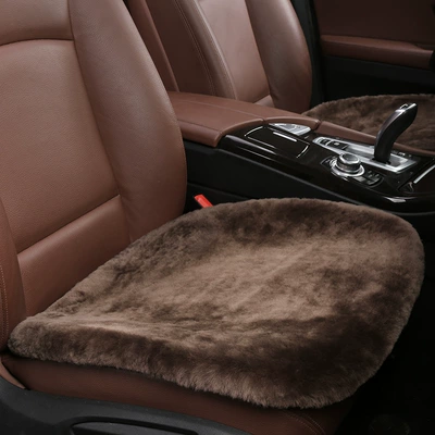 Seat cushion, seat cover, Car Cushion Winter Wool Single - teak-4949cm