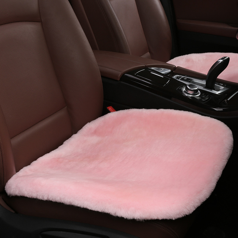 純粋なウールの自動車のクッションの冬のウールの一枚の背もたれのないぬいぐるみの前の席のクッションの厚い保温の綿毛のクッション