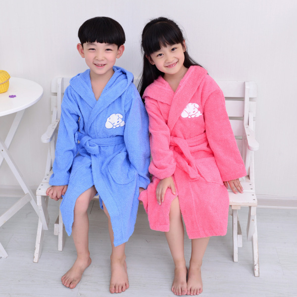 Children's cotton bathrobe for boys and girls