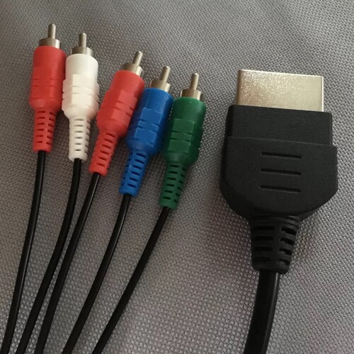 XBOX first generation old model 24P color difference component cable Xbox connected to LCD TV projection video cable