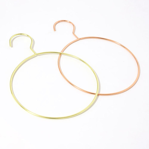 Nordic ins rose gold metal round clothes hanger iron round square scarf cool clothes hanger towel inside