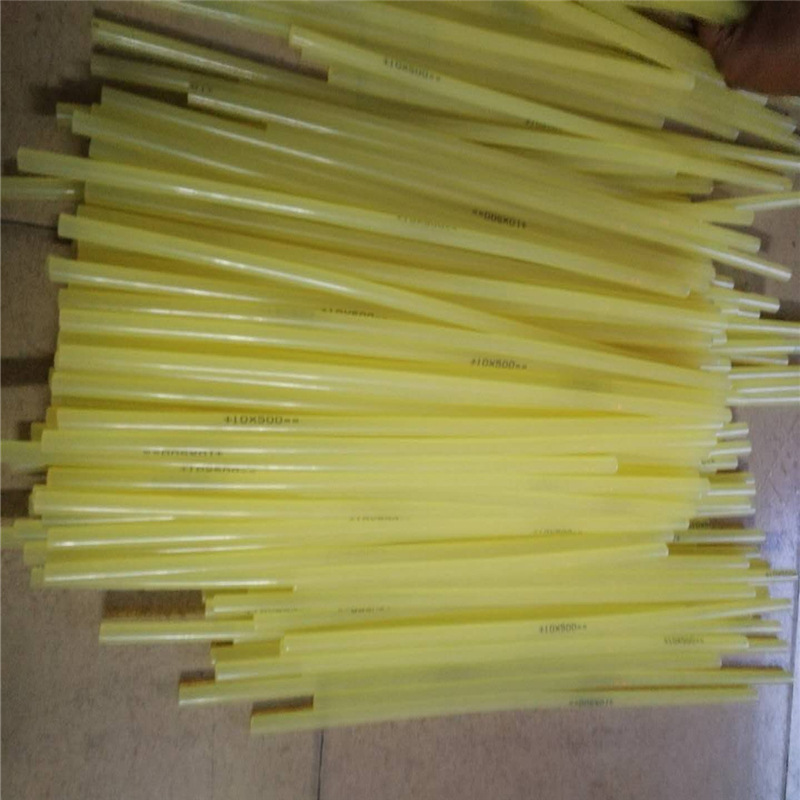 黄色TPU小棒 黄色聚氨酯弹力软胶棒 聚醚棒优力胶弹簧棒