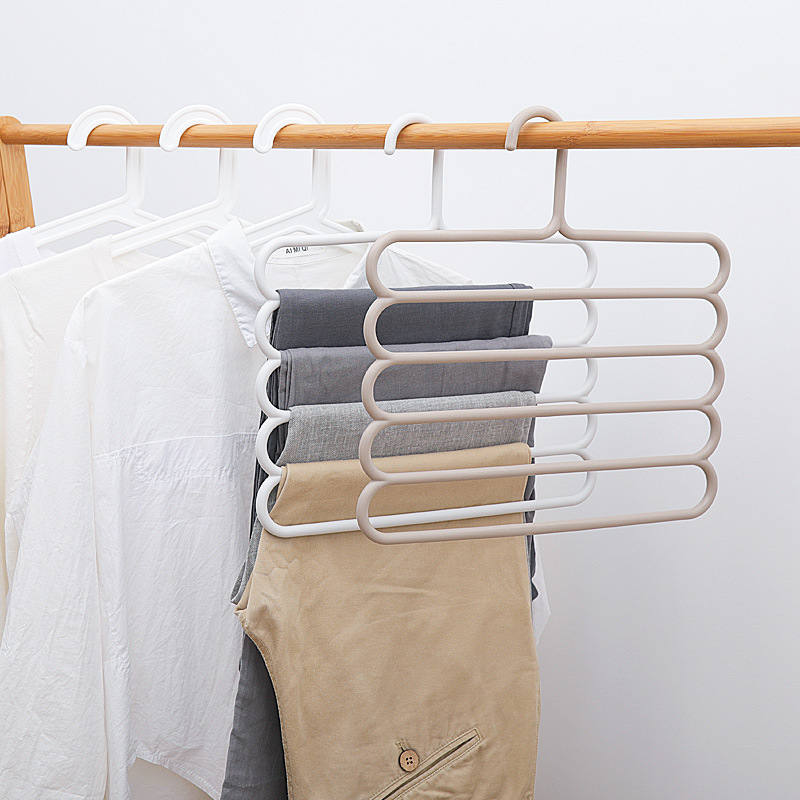 Multifunctional Five-layer Trouser Rack Household Non-slip Plastic...