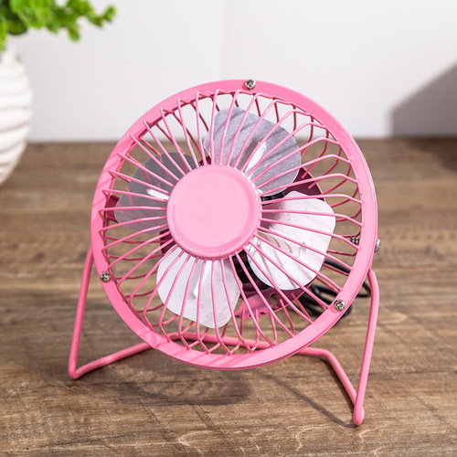 Manufacturer wholesale 4 inch 6 inch aluminum leaf wrought iron usb mini electric fan portable desk silent small fan