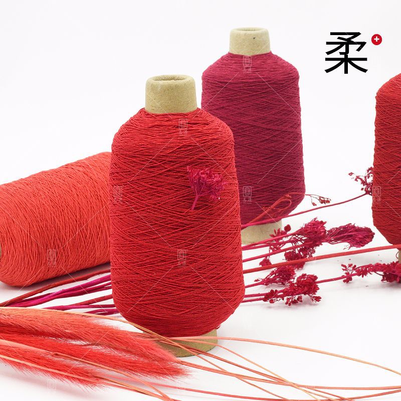 服装辅料 90号有色涤纶橡筋线 色牢度高橡根线