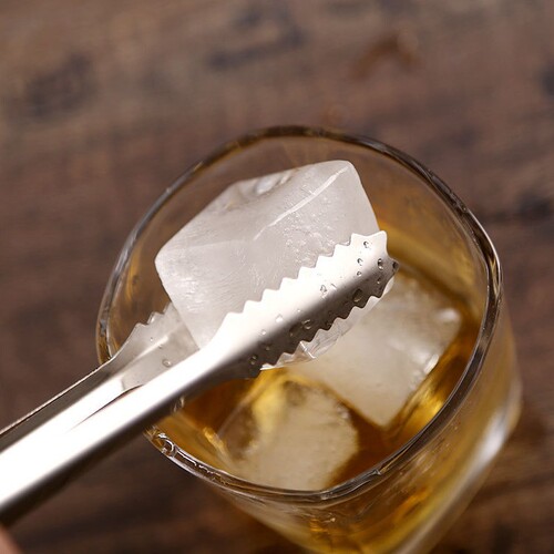 Stainless steel ice tongs ice cube tray ice grid tray tongs sugar tongs barbecue self-service food tongs food tongs barbecue supplies