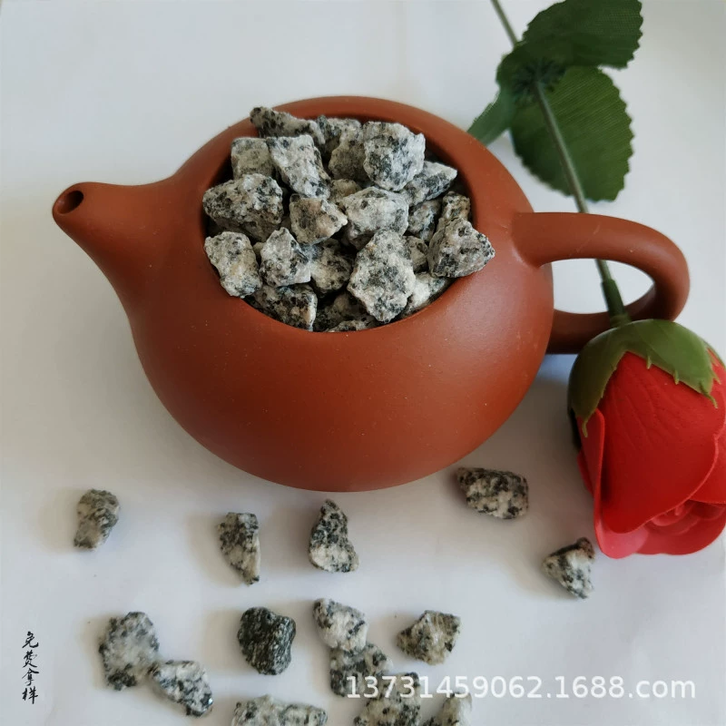 Оптовая Строительная брусчатка черно-белый цветок мытый камень механизм полированная галька мытый камень рис