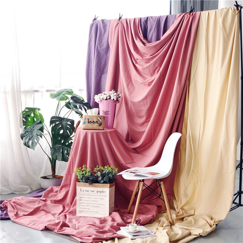 ins White Hanging Cloth Photography Background Cloth Color Enlarge Photography 2.4 Meters Cloth Widened Cloth Net Red Live Solid Color 2