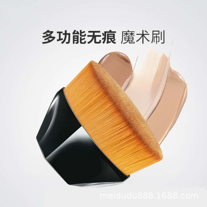 Dongguan Fábrica N ° 55 cepillo de fundación de cabeza plana cepillo mágico pétalo cepillo de maquillaje sin costura herramientas de belleza sola venta al por mayor