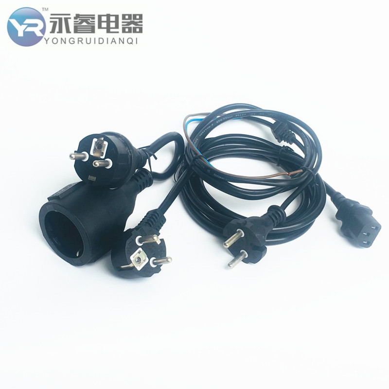 永睿生产电源线 橡胶线 欧标电源线 vde 3芯线 H05RN-F电线1平方