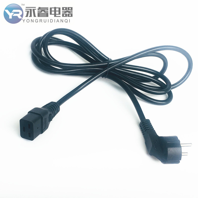 永睿生产电线 俄罗斯电源线  俄罗斯插头电源线 1.0 欧标三插插头