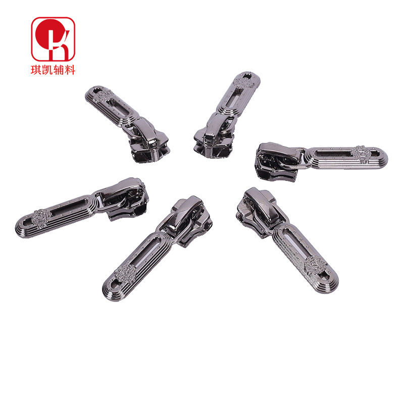 供应5号金属底座吊镀黑镍装饰拉链头5#高档服装服饰合金拉链头