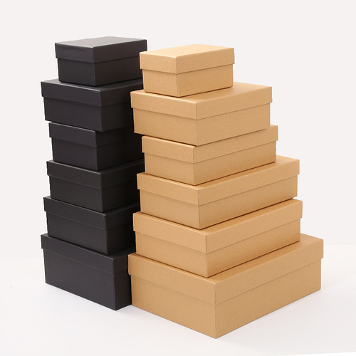 Dingtian ground cover kraft paper gift packaging box rectangular paper box wholesale cola black gift box paper box