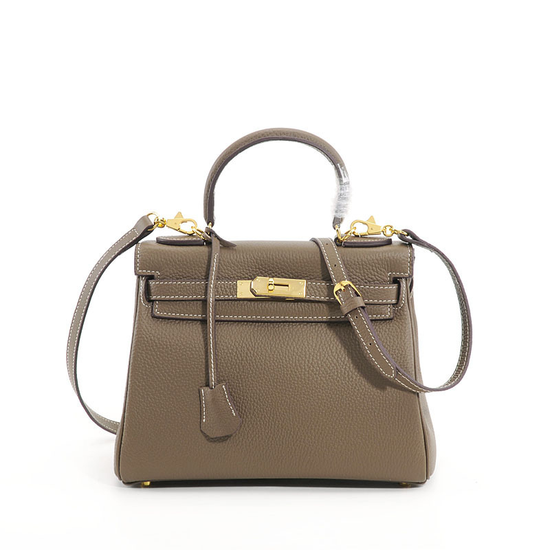 Genuine Leather Platinum Women's Bag 2026 New Kelly Bag Crossbody Handbag Wedding Bride Kelly Bag